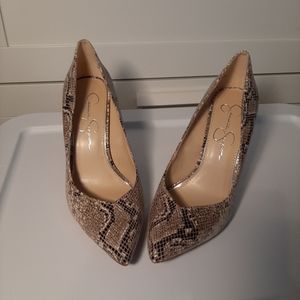 Snakeskin Pumps